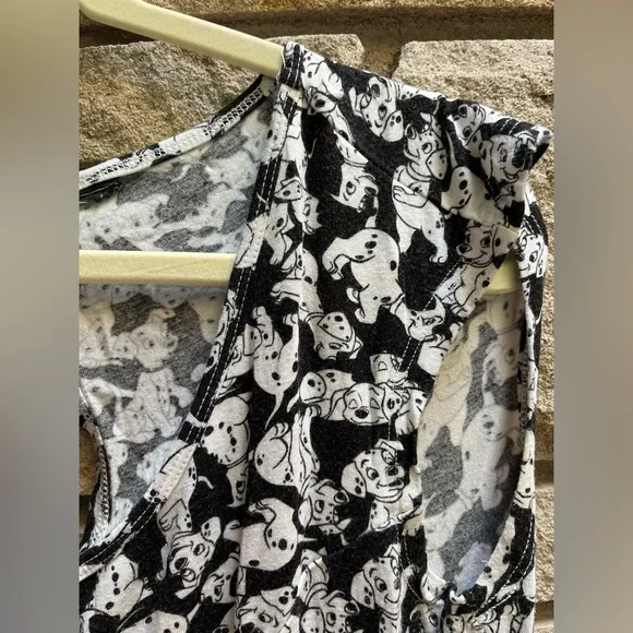 Hot Topic Disney 101 Dalmatians Dog Print Dress Black White Disneyland resort - Picture 5 of 9